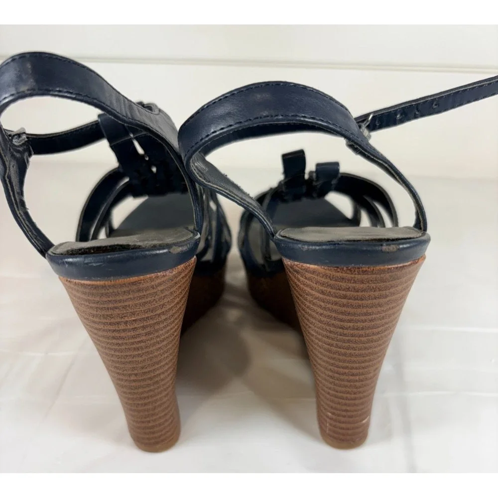 Women's Sbicca Wedge Sandals Navy Size 7